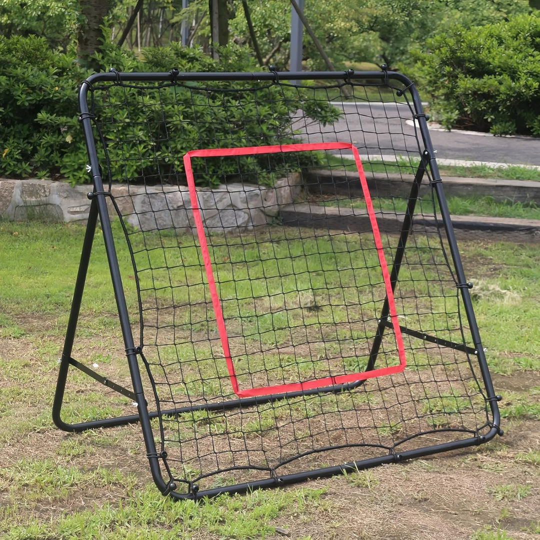 Rebounder Fussball Rückprallnetz Training Torwand - 100 x 100 cm Verstellbar Wetterfest - Fussball R