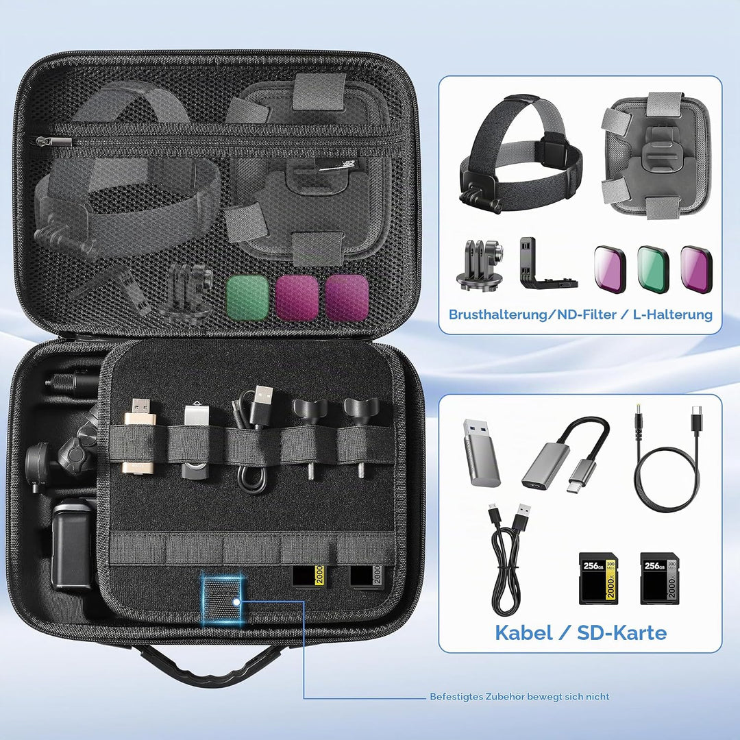 Tragetasche für Insta360 ACE Pro/Ace Pro 2 Xplorer Griff Kit Zubehör Case Aufbewahrung Reisetasche T
