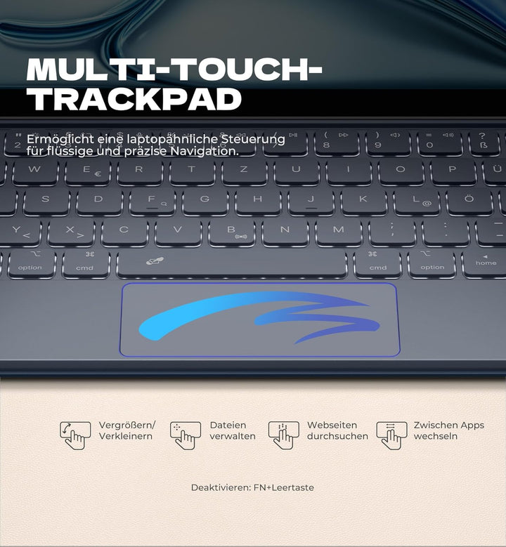 Dexnor Tastatur Hülle für iPad Air 11 Zoll M3/M2 (2025/2024), iPad Pro 11 Zoll 4/3/2/1&amp; Air 5/4, Mag
