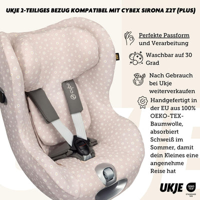 Ukje Bezug | Kompatibel mit Cybex Sirona z i-size | Viele Farben & Muster | Dickes, Atmungsaktives B