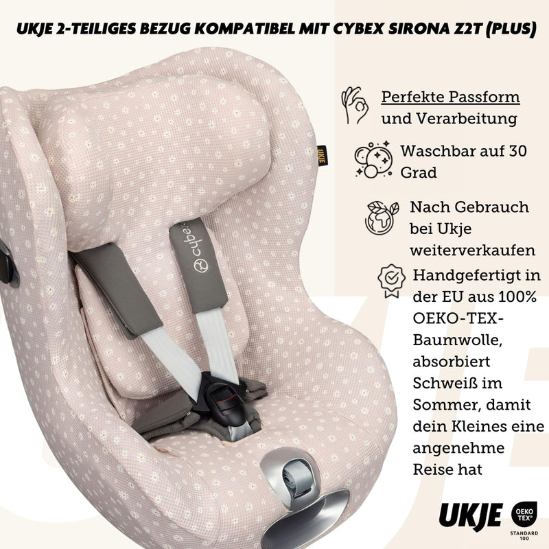 Ukje Bezug | Kompatibel mit Cybex Sirona z i-size | Viele Farben & Muster | Dickes, Atmungsaktives B