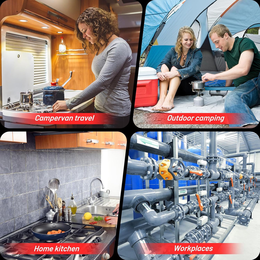 Gasmelder Haus und Gasmelder Wohnmobil – Gaswarner Wohnmobil erkennt Methan, Propan und mehr (inkl.