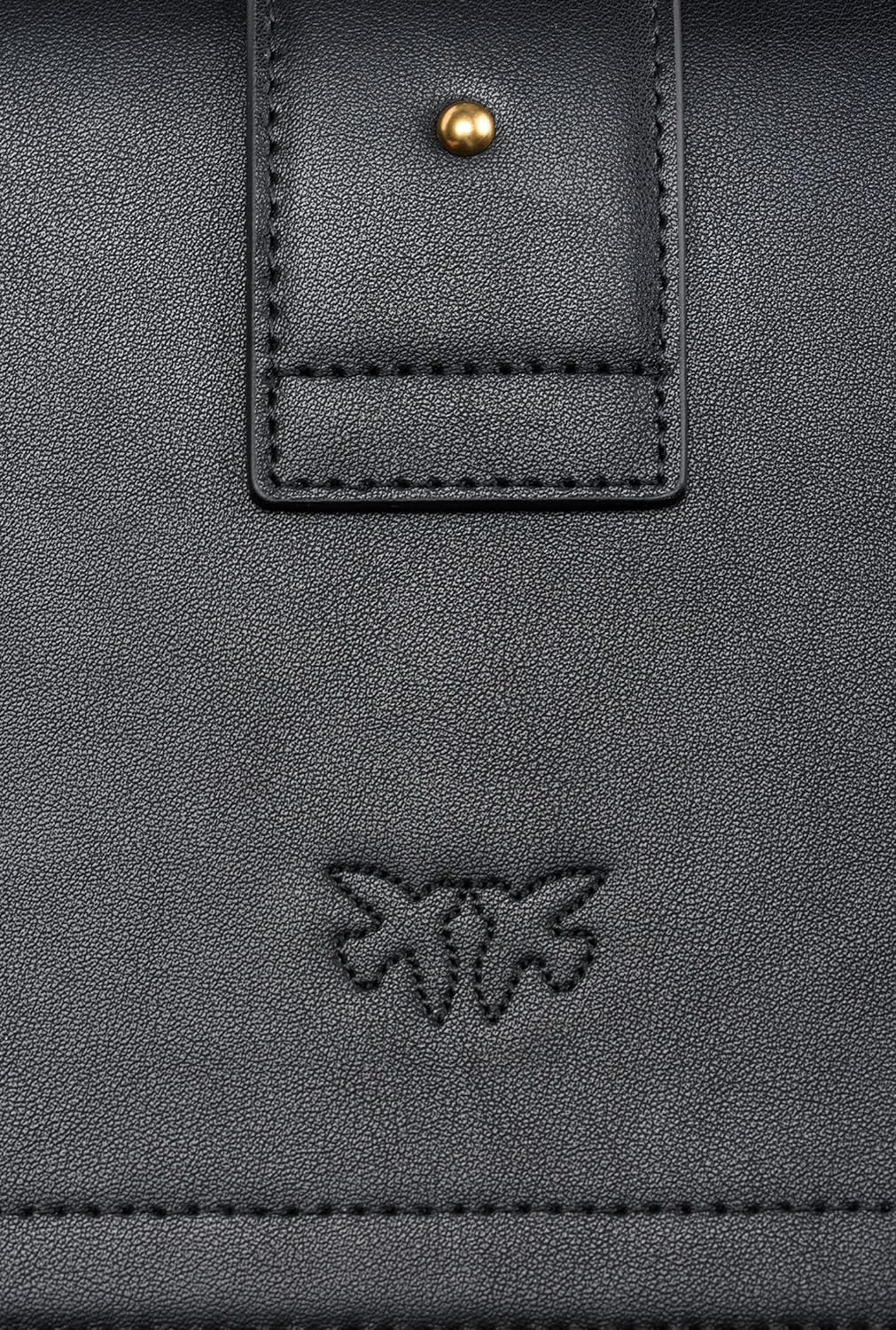 Pinko Damen Taschen Schwarz Umhängetasche mit Logo Love Birds Diamond Cut Einheitsgrösse, Einheitsgr