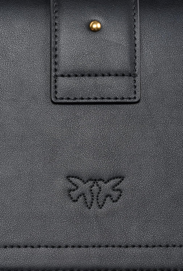 Pinko Damen Taschen Schwarz Umhängetasche mit Logo Love Birds Diamond Cut Einheitsgrösse, Einheitsgr
