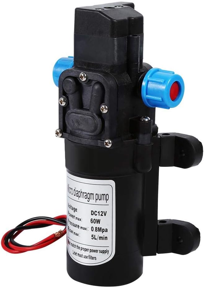 12 V Hochdruck-Wasserpumpe 5 l/min selbstansaugende Wasserpumpe für Gartensprinkler, Fenster und Tür