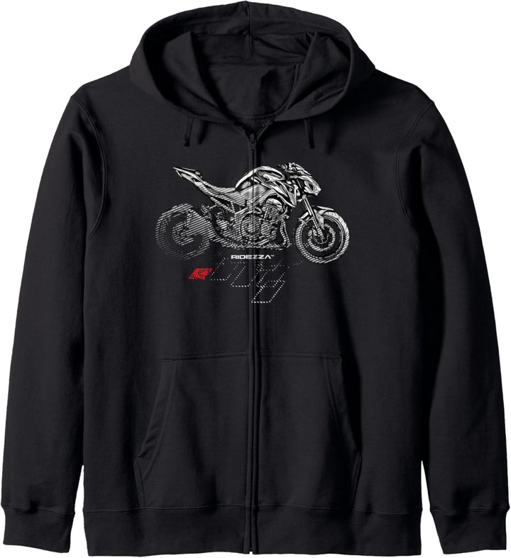 Ridezza SuperGP Z900 T-Shirt Motorradfahrer Tee Kapuzenjacke