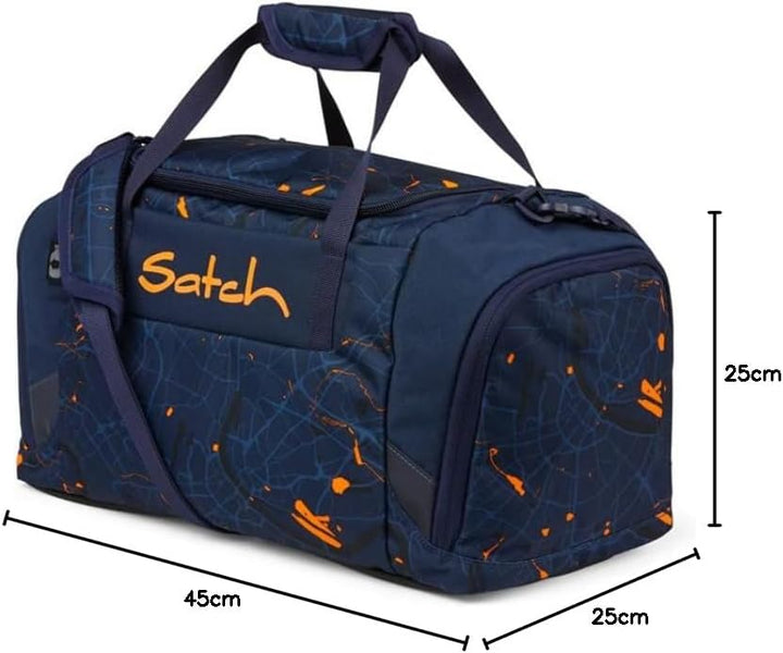 Satch Sporttasche Nassfach Schuhfach Reissverschlussfach Schultergurt Tragegriffe gepolstert Duffle