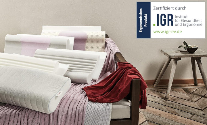 PARADIES Nacken-Kissen 40x80 cm - Paratex Ergonomic - IGR Zertifiziert, ergonomisches Nackenstützkis