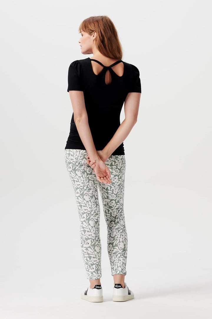 Noppies Damen Pants Kingston The Belly All Over Print Hose S Lily Pad, S Lily Pad