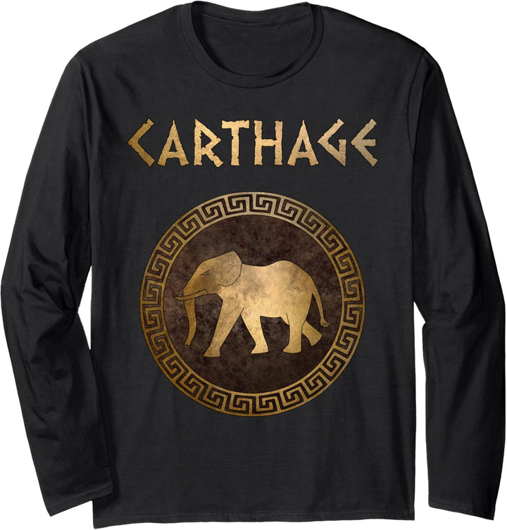 Der alte Karthago Hannibal Kriegselefant Langarmshirt
