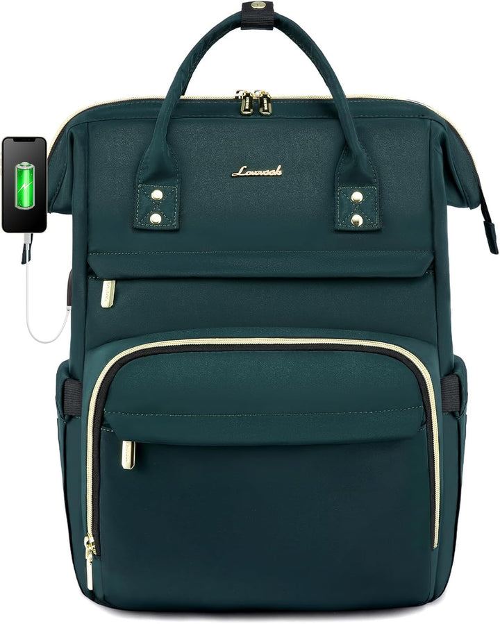 LOVEVOOK Rucksack Damen, Wasserdicht 15,6 Zoll Laptoptasche Gross Daypacks Schulrucksack Mädchen Tee