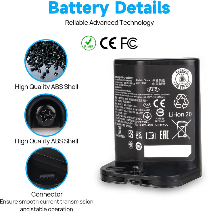 2500 mAh 10,8 V Akku Kompatibel mit iRobot Braava Jet M6 6110, Braava Jet M6 Serie M611020 M612880 M