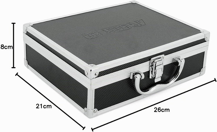 AR Carry Box® Kleine Alubox Alukoffer Aluminium Koffer Werkzeugkoffer leer 260x210x80mm Alu/Schwarz,