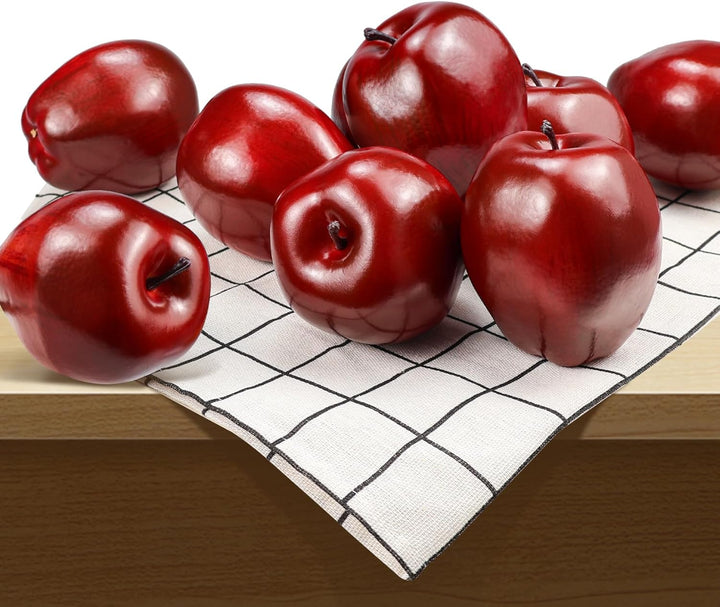 Lorigun Künstliche Äpfel gefälschte Früchte rote köstliche Äpfel für Dekoration, dekorative Frucht,