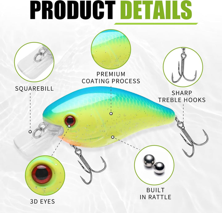 TRUSCEND Swimmax für Süss- und Salzwasser, Lebensechte Angelköder für Barsch, Forelle, Crappie, Zand