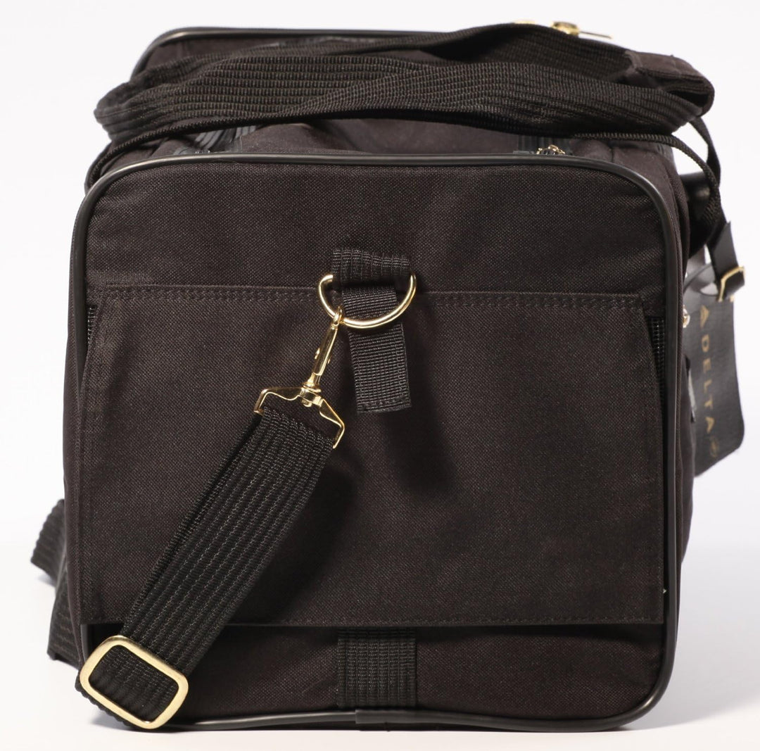 Sherpa Tragetasche für Haustiere, Schwarz L 43 x B 28 x H 27 cm Delta Airlines Transportbox für Haus
