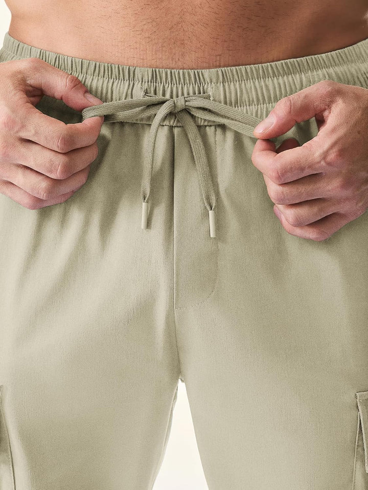 JMIERR Cargohose Herren Lang Jogger Sporthose Elastischer Taille mit Kordelzug Sweatpants Herren mit