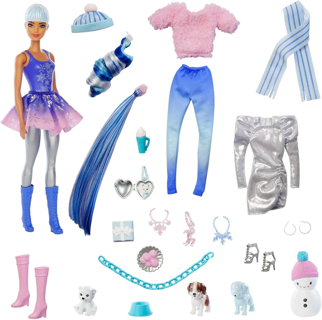 Barbie Farbe Reveal Adventskalender, 25 Überraschungen enthalten Farbe Reveal Barbie-Puppe, 1 Farbe