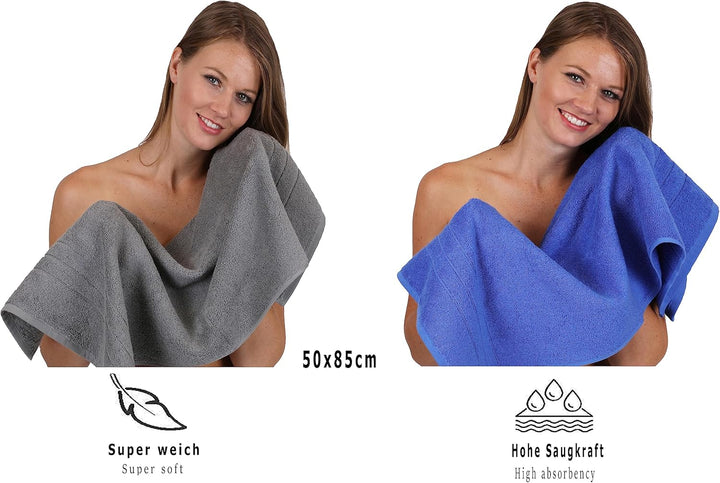 Betz 8er Set Handtücher Handtuch Deluxe 100% Baumwolle 2 Badetücher 2 Duschtücher 2 Handtücher 2 Sei