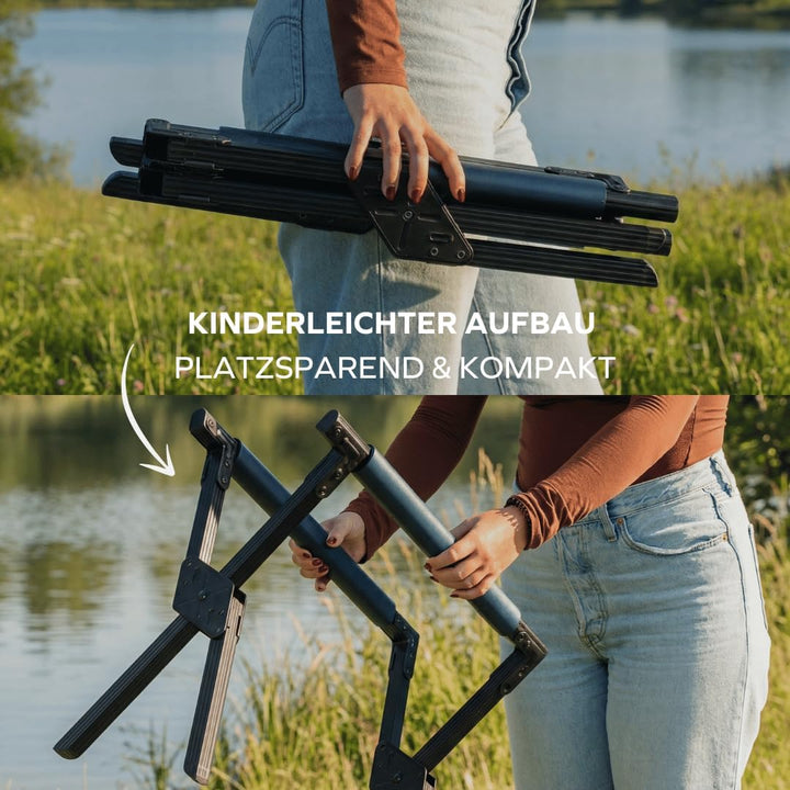 NATURBUMMLER Ständer für Kühlbox [VAC-CORE] Kühlboxständer faltbar (bis zu 55L) Kühltruhenhalter für