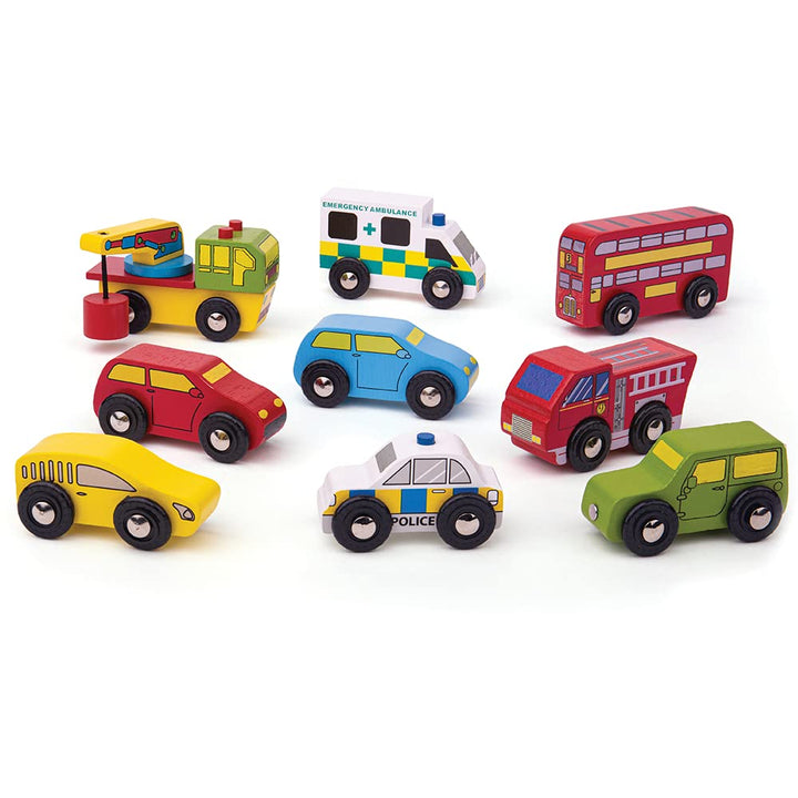 Bigjigs Rail Fahrzeug Set 9 Teile
