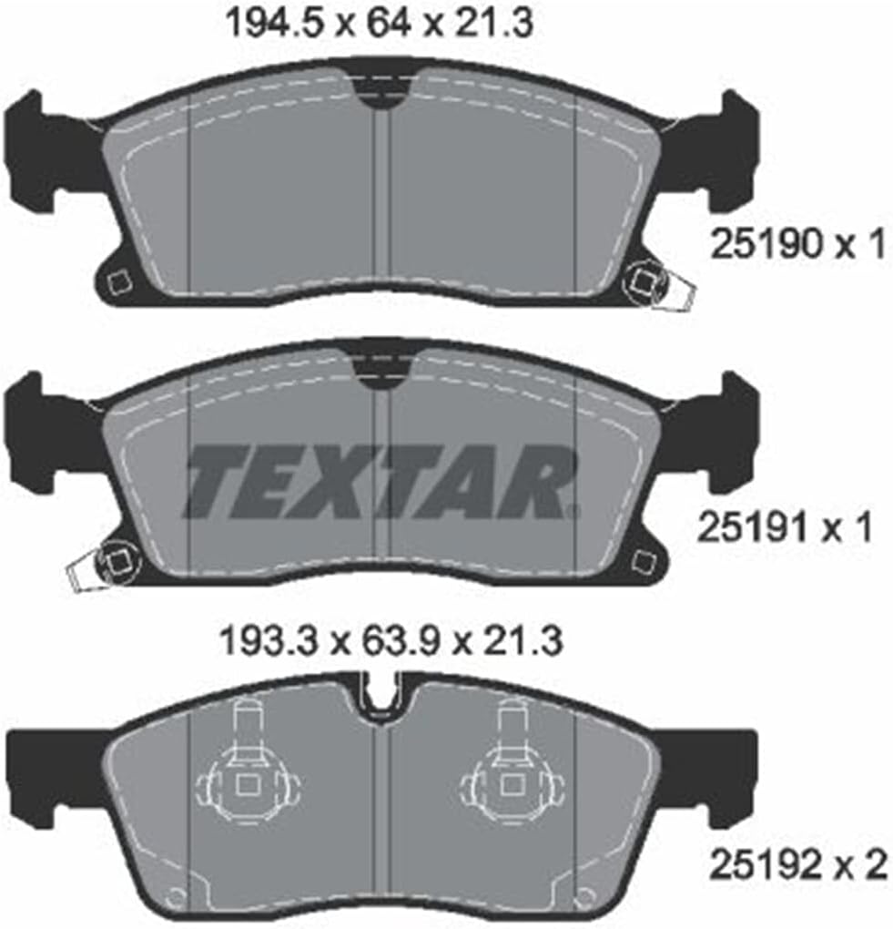 TEXTAR Original Bremsbelagsatz, Scheibenbremse Vorderachse