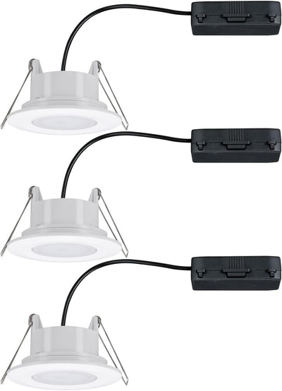 Paulmann 99931 LED Einbauleuchte Calla rund 3er Set incl 3x6,5W IP65 dimmbar Einbaustrahler Weiss ma