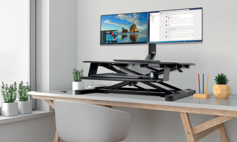 Kensington Platzsparender Monitorarm, 2 Bildschirme bis 27 Zoll, VESA 75/100, SmartFit System für er