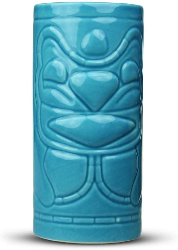 Monsterzeug Tiki Becher Set: Bunte Tiki Gläser aus Keramik, Hawaii Cocktailgläser für Tiki Bar, Cock