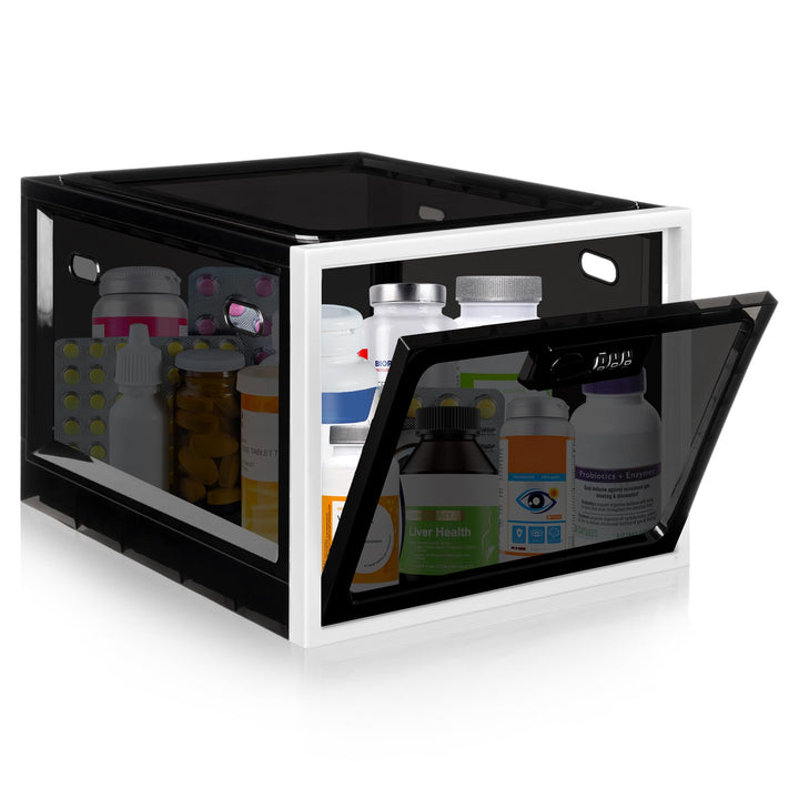Gemaxvoled Abschliessbare Box, durchsichtige Box für Medikamente, Premium-Material abschliessbare La