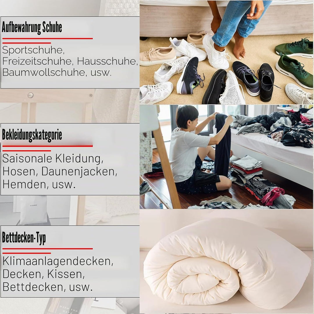 Wiederverwendbare Druckverschlussbeutel, grosse Reisekleidung, Aufbewahrungstaschen, transparent, tr