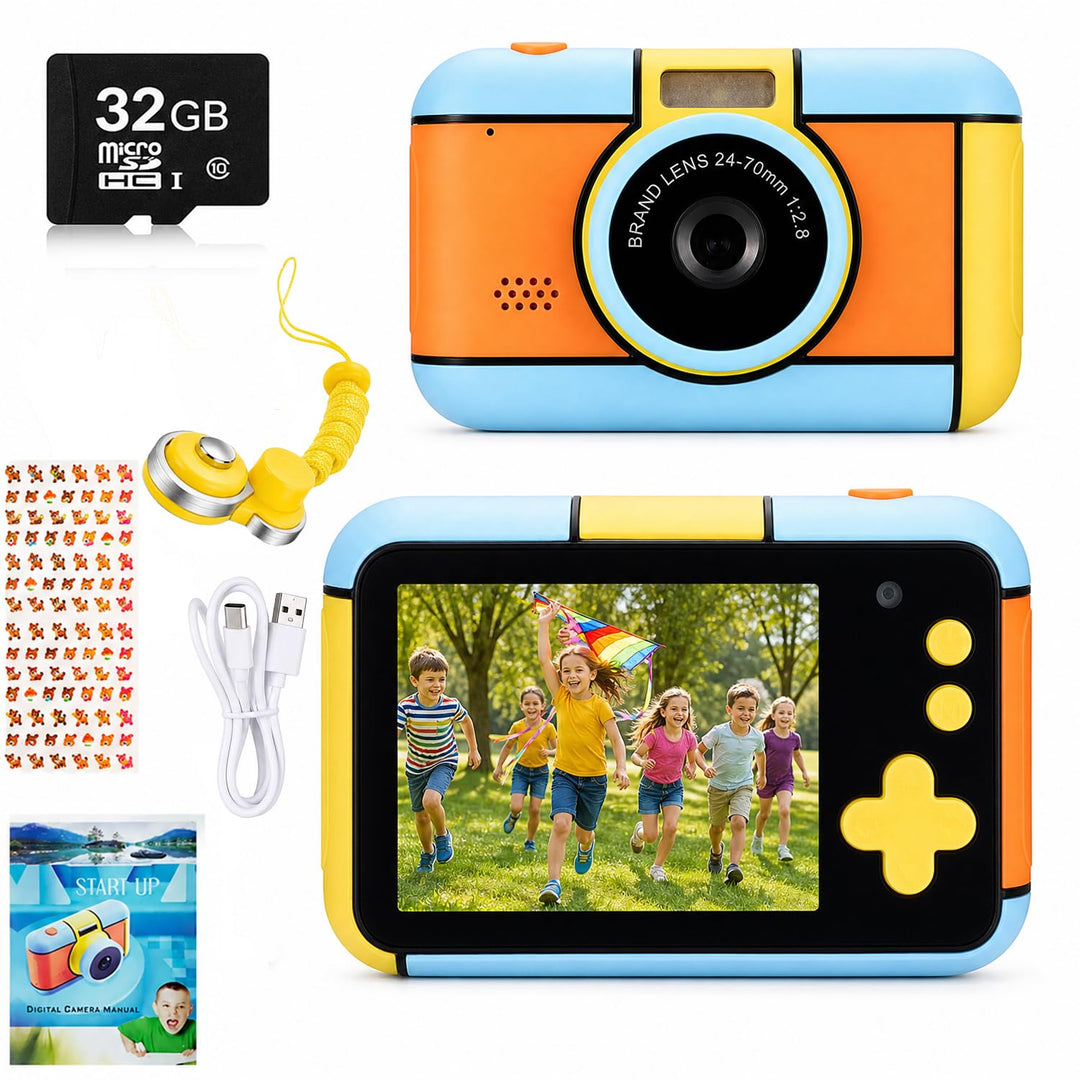 YunLone Kinderkamera Digitale Kamera Kinder 1080P HD Video Camera mit 32GB SD, Kids Selfie Camera fü