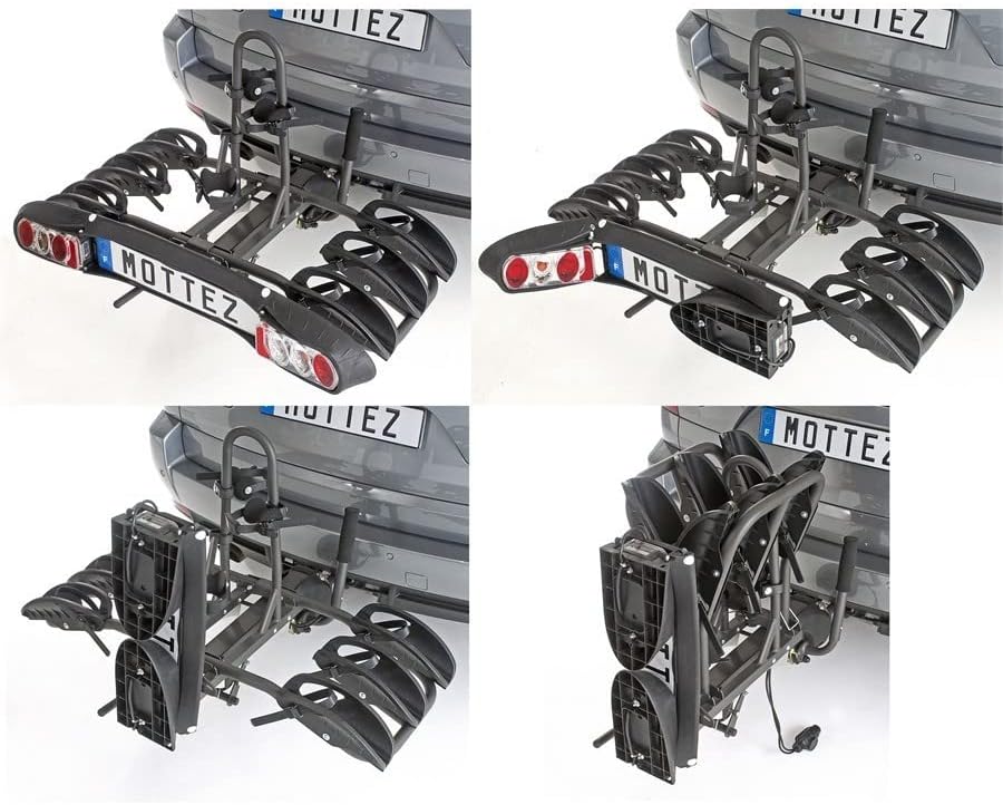 Mottez A021P3RA Verstellbarer und Zusammenkalpender Fahrradträger - 3 Räder