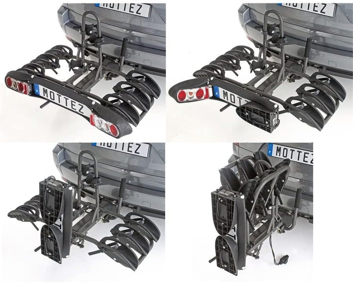 Mottez A021P3RA Verstellbarer und Zusammenkalpender Fahrradträger - 3 Räder