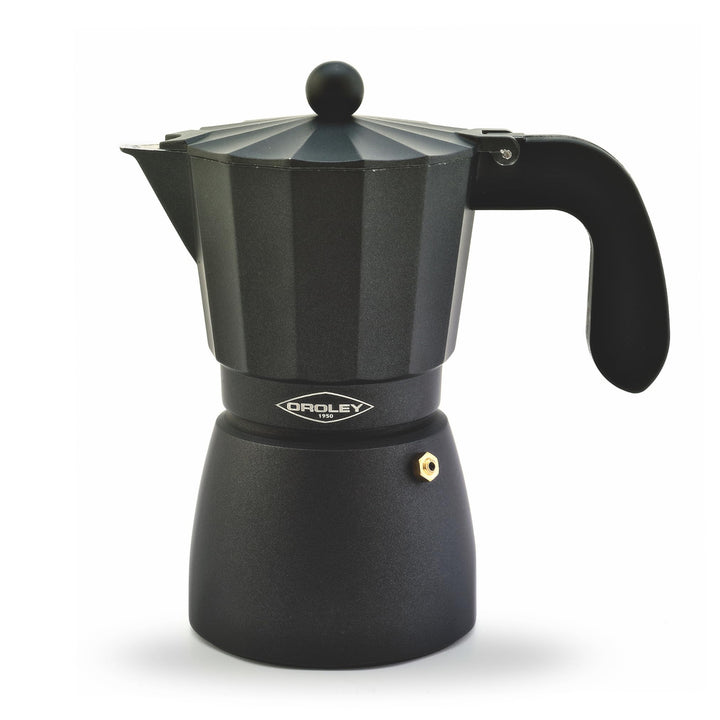 Oroley Touareg-Espressokocher, schwarz, Herd, für gemahlenen Kaffee, Espresso)