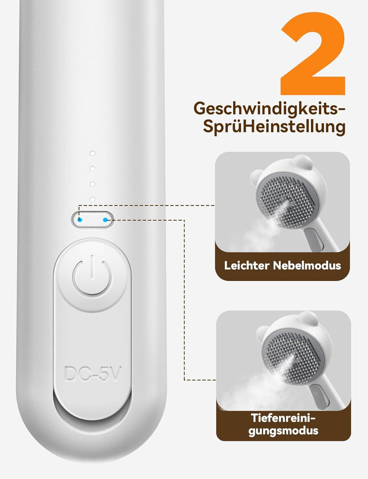 FEELNEEDY 2.8L Katzenbrunnen Edelstahl mit 3 Filters & Katzenbürste mit Dampf