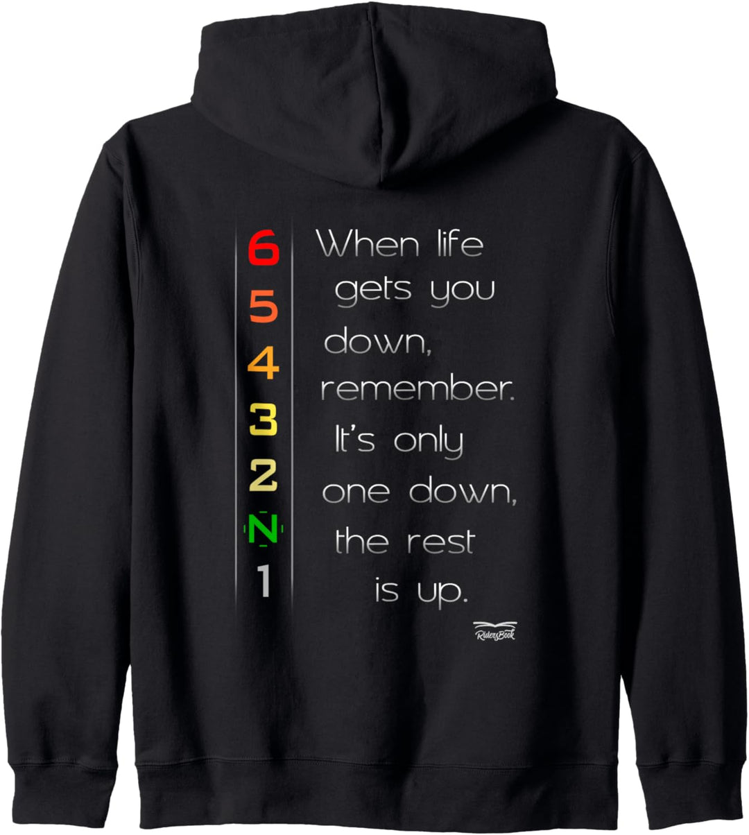 Motorradausrüstung "When Life Gets You Down" – Geschenk für Motorradfahrer Kapuzenjacke