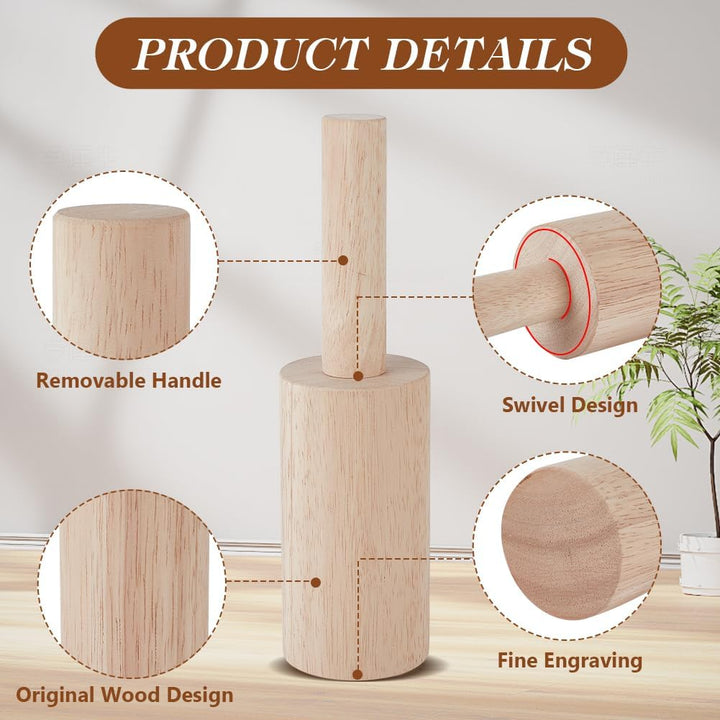 BENECREAT 220x60mm Holz Töpferform, Polymerton Bildhauerwerkzeuge mit Griff Tonformwerkzeug Für Tonk