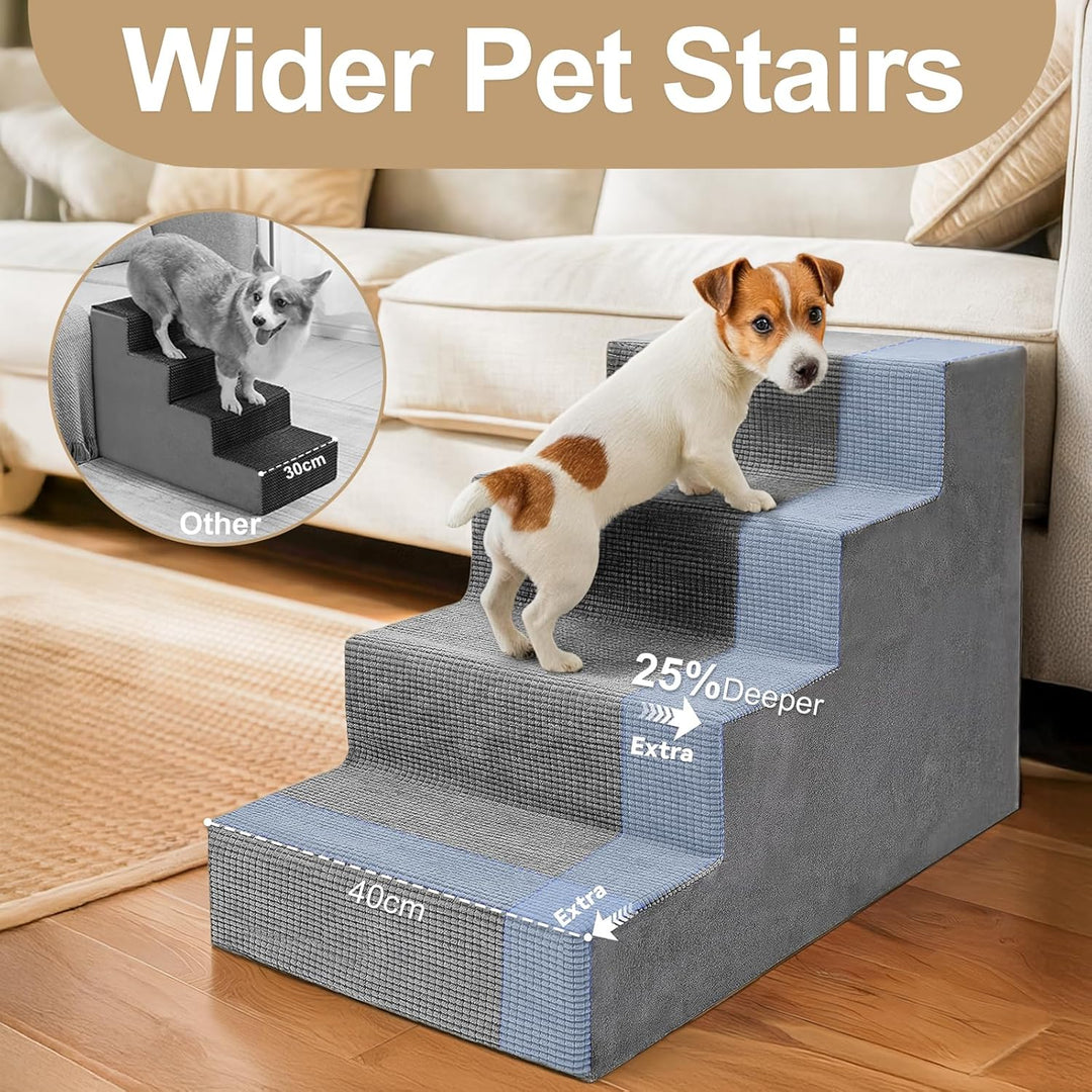 Niubya Hundetreppe für Kleine Hunde, D70xW40xH45 cm, für Katzentreppe Hundetreppe Bett und Sofa, ält