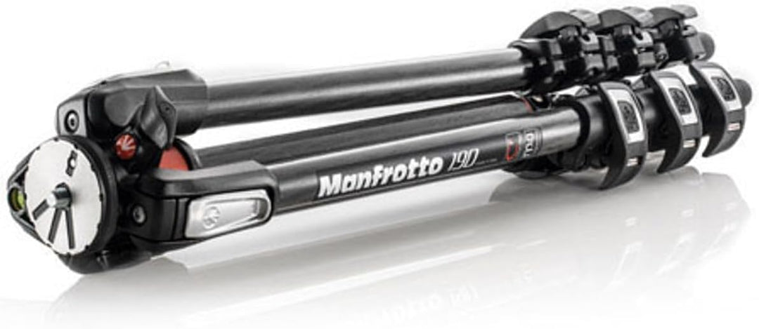 Manfrotto MT190CXPRO4 Stativ aus Kohlefaser, 4 Abschnitte, Schwarz Carbon Fibre 4 Segm Stativ, Carbo