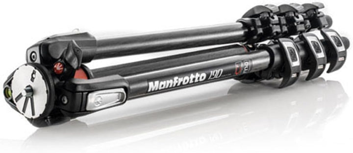 Manfrotto MT190CXPRO4 Stativ aus Kohlefaser, 4 Abschnitte, Schwarz Carbon Fibre 4 Segm Stativ, Carbo