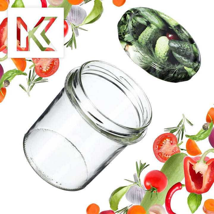 KADAX 10er Set Marmeladengläser 350ml TO82, Einmachgläser Vorratsgläser Mason Jar mit Schraubdeckel,