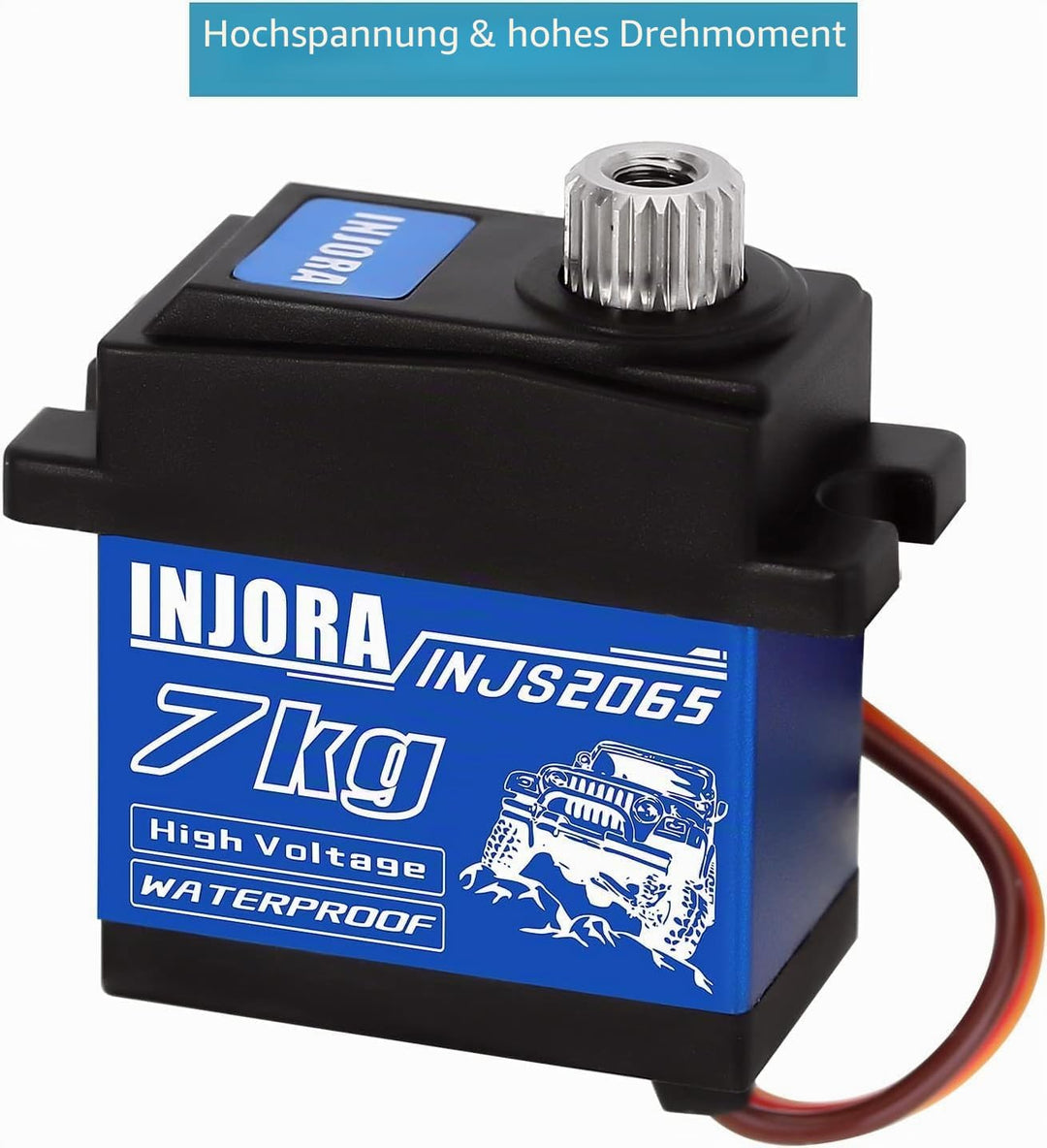 INJORA 7KG Servo INJS2065 mit Halterung und Servohorn für TRX4M 1/18 RC Crawler Upgrade Teile, Wasse