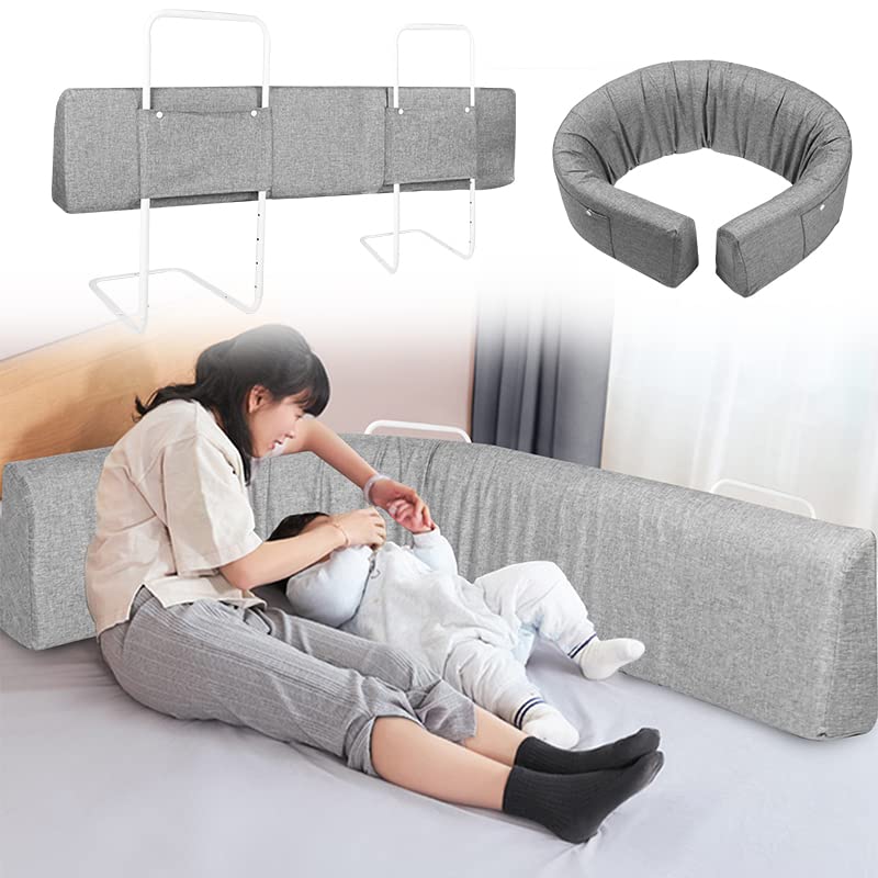 YUENFONG 100cm Bettgitter Bettschutzgitter Rausfallschutz für Kinder, Verformbar Kinderbettgitter Se