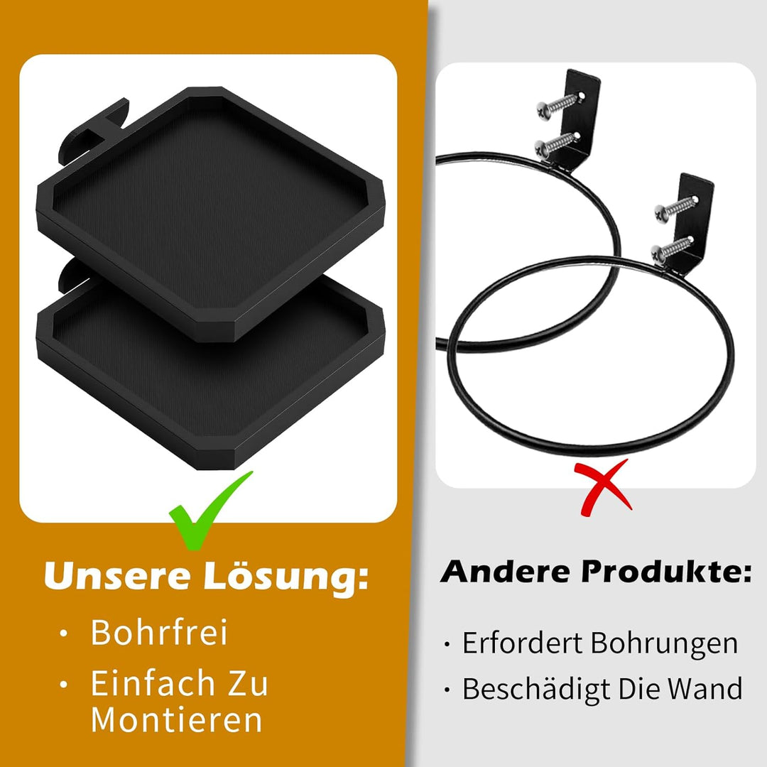 Hysagtek Akustikpaneele Zubehör - 2 Stück Akustikpaneele Pflanzenhalter Schwarze, Regal für Akustikp
