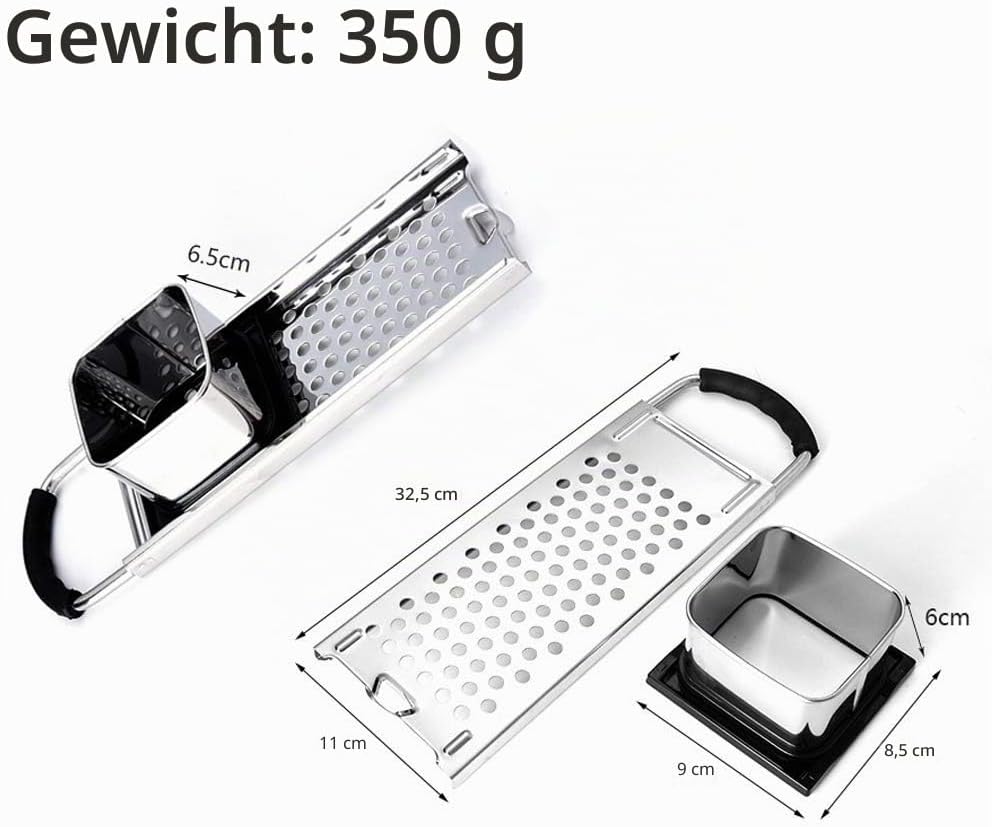 Spätzlehobel Mit Teigschlitten, Reibe, Presse Und Sieb - Edelstahl Spätzlereibe - Masse 32.5 x 11 x