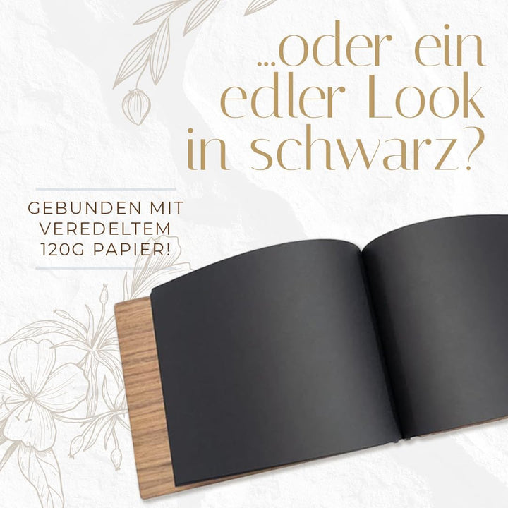 Hochzeitideal – Personalisierbares Gästebuch Hochzeit Patti E10 mit 40 Seiten I Hochzeit Gästebuch a