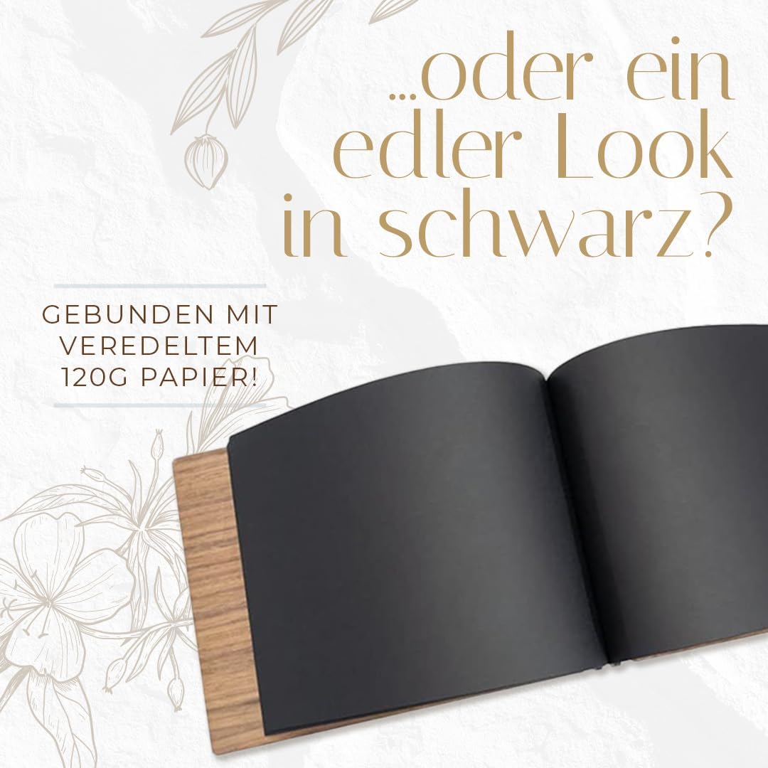 Hochzeitideal – Personalisierbares Gästebuch Hochzeit Patti E10 mit 40 Seiten I Hochzeit Gästebuch a