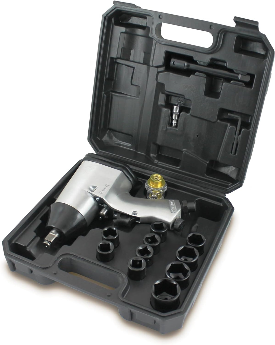 Bituxx® Druckluft Schlagschrauber Radschrauber Set 17-teilig mit Transportkoffer Pneumatik Luftdruck