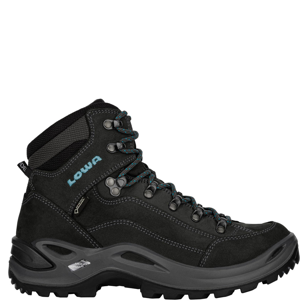 LOWA Renegade GTX MID Unisex Wanderstiefel Outdoor Goretex 37.5 EU Dunkelgrau Navy, 37.5 EU Dunkelgr
